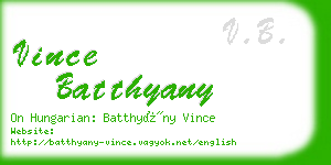 vince batthyany business card